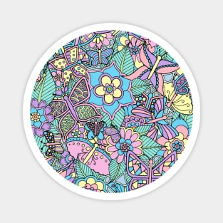 Pastel Butterfly Garden Magnet